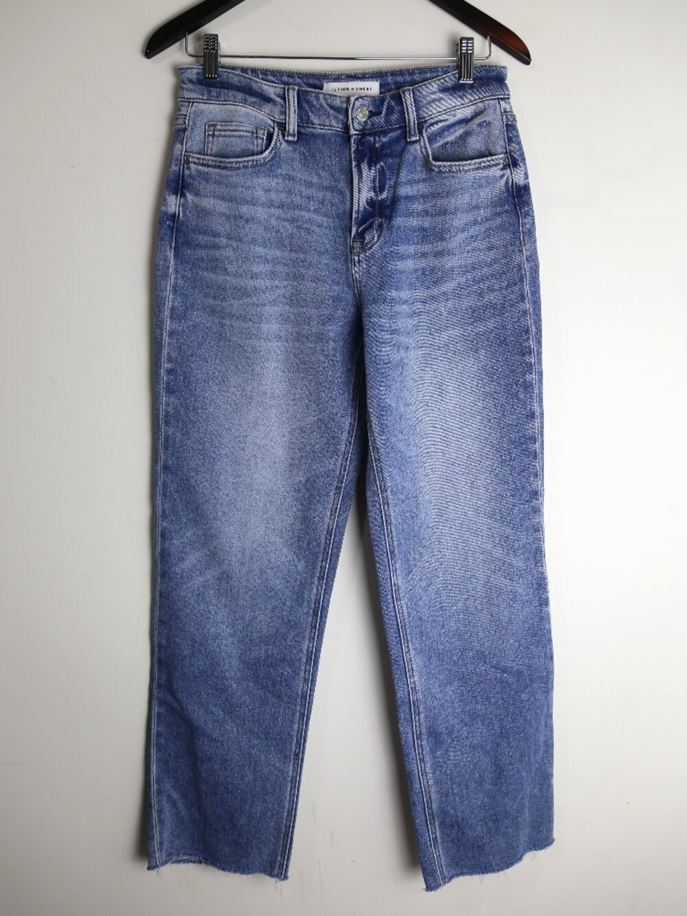 Flying Monkey Delectable High Rise Single Cuffed Crop Straight Jeans Size 28